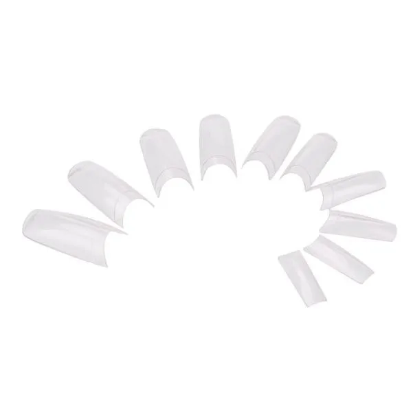 

Fashion Women 500PCS Capsule Tips Transparent French False Nail Art unghie finte con colla nagel kleben fake nails with designs
