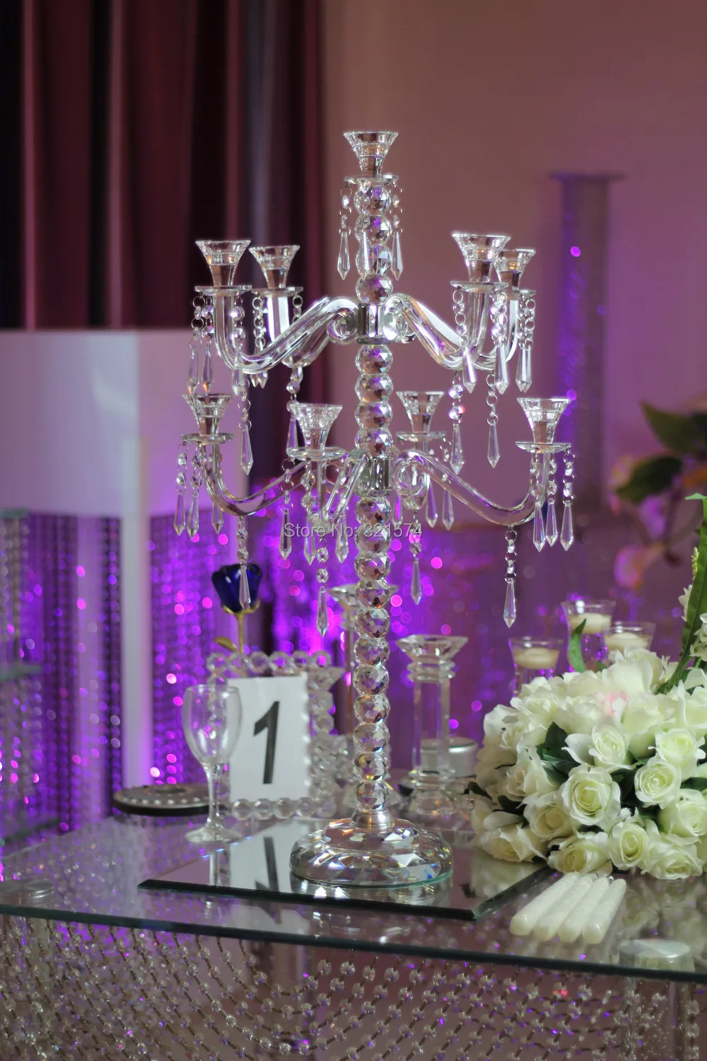 Chandelier Vase Centerpiece : Popular chandelier candelabra centerpiece buy cheap