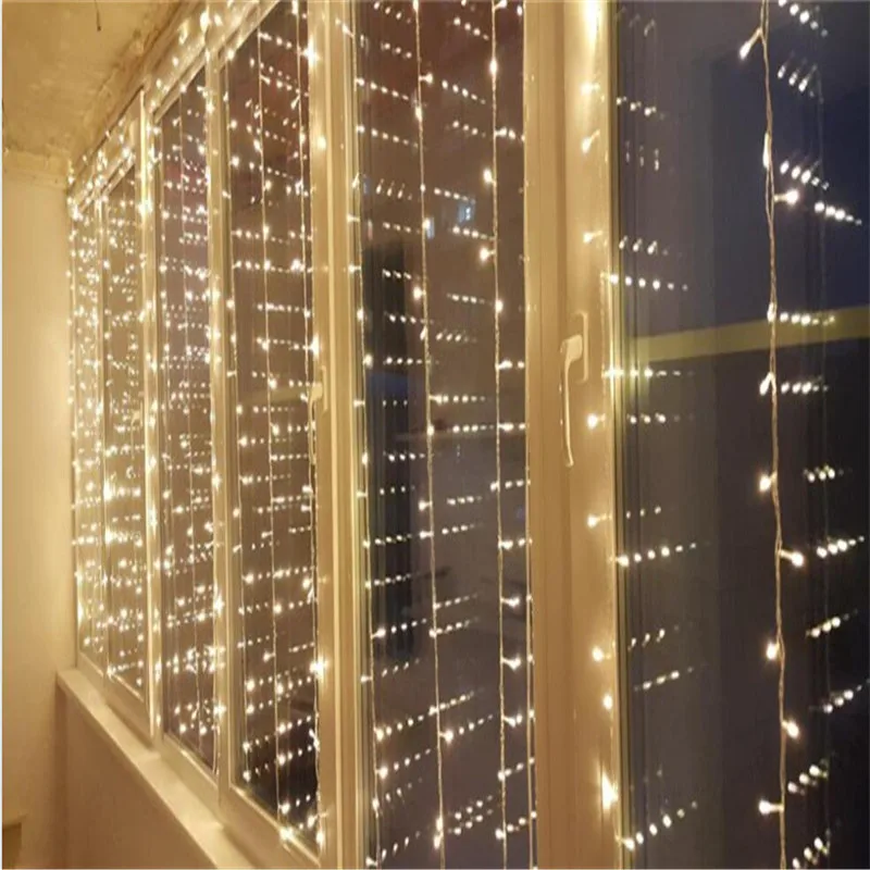 6x2 5 480LED занавески светодиодные сосульки гирлянды рождественские сказочные огни