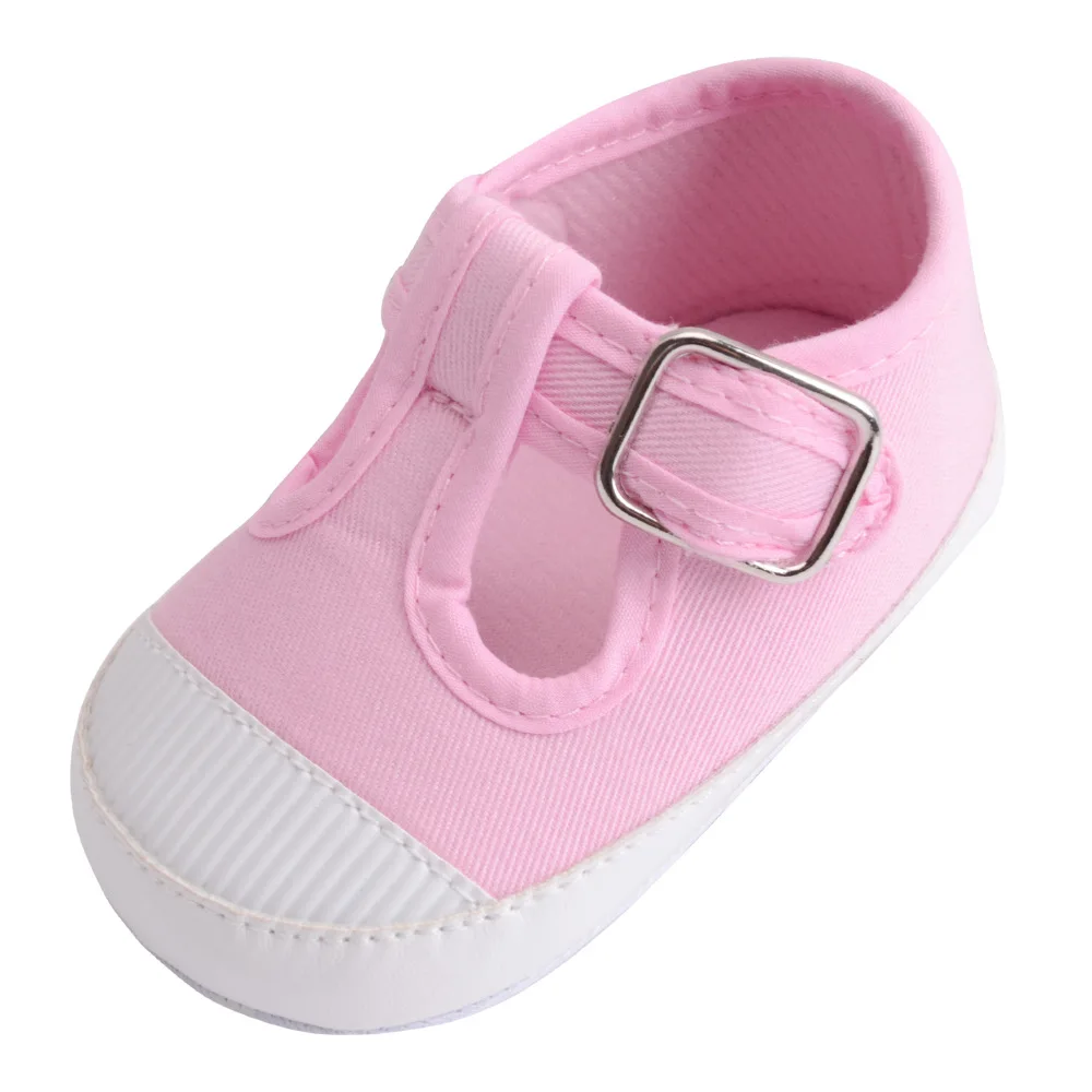 Весенняя детская обувь с мягкой подошвой для девочек; кружевная хлопковая обувь для малышей; модная клетчатая обувь для мальчика; детская обувь для малышей - Цвет: Розовый