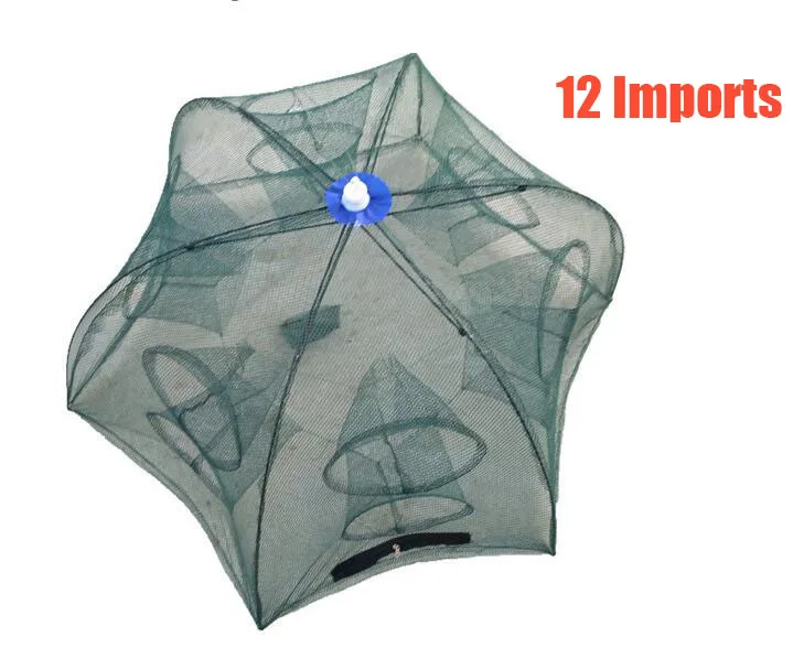 4/6/8/12 Folded Portable Fishing Net Shrimp Crawfish Crab Trap Cast Dip Fishing Bait Cage