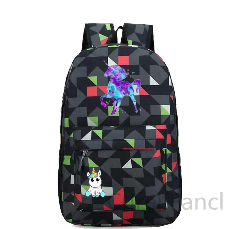 Рюкзак с единорогом школьные сумки для подростков Unicorno Рюкзак Мультфильм Sac Dos Galaxy Mochila Unicornio дорожные сумки на плечо