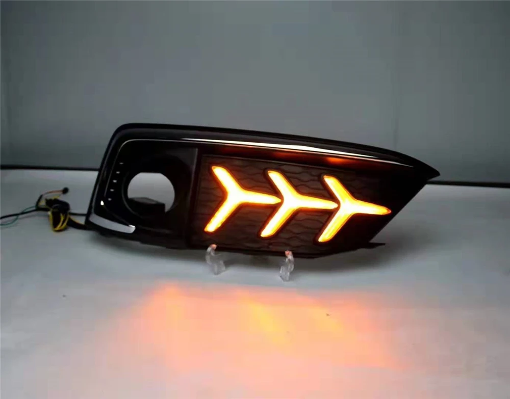 2 шт. светодиодный DRL для Honda Civic 2019 2020 седан с движущимся сигналом противотуманный
