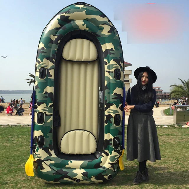 Best price at $257 Cheap thick camouflage boat inflatable boat fishing boat thicken cushion 3.1M for 5 persons