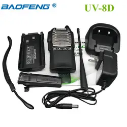 Baofeng UV-8D UHF Walkie Talkie двухстороннее радио FM трансивер переговорные 8 Вт Ручной Dual-band DTMF Интерком сигнализации фонарик
