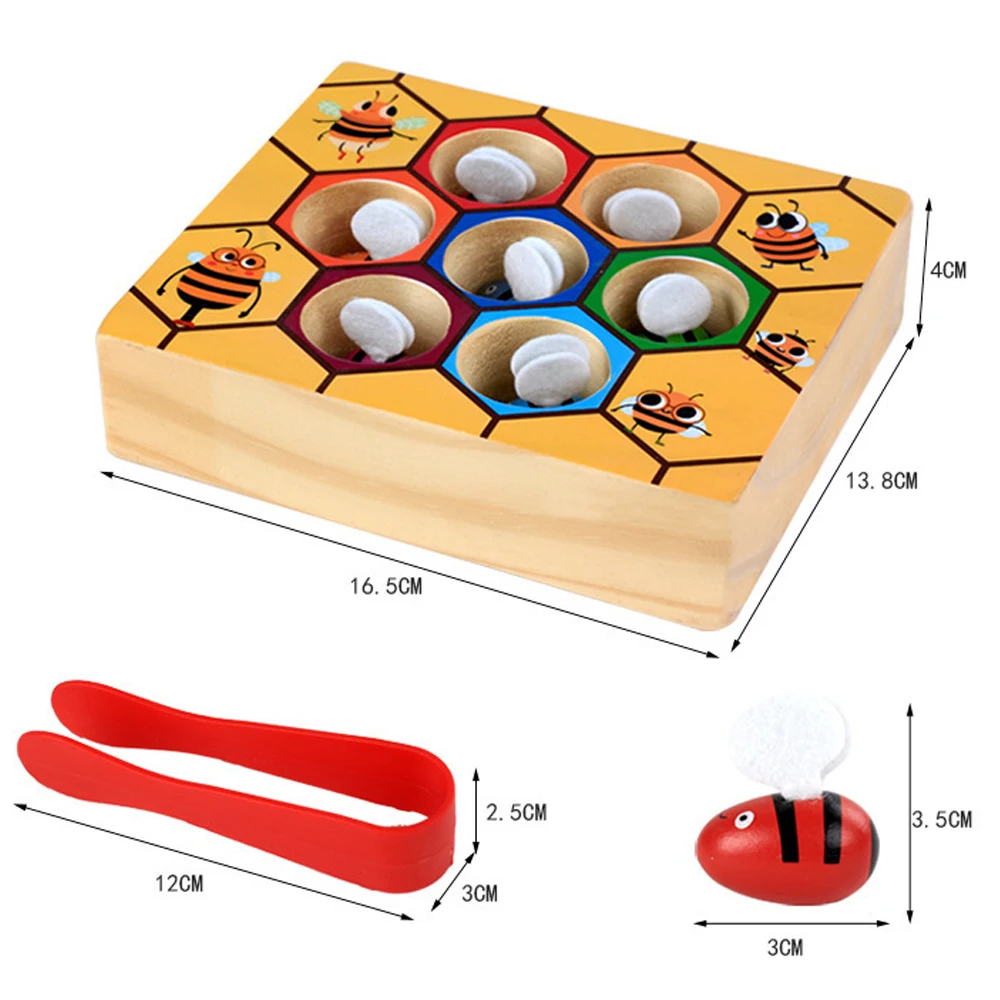 Монтессори Образовательные Деревянные игрушки блоки для ребенка улей игровая доска раннего обучения игрушки для детей Подарки