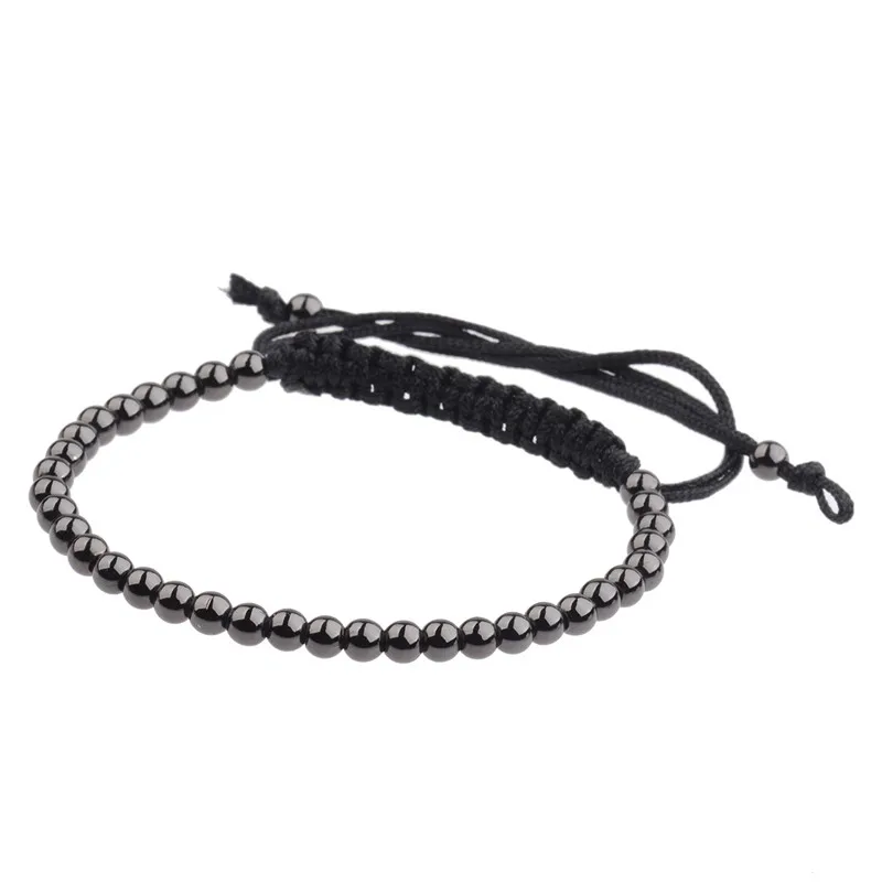 DOUVEI черный Diy дизайн Pave CZ шар браслет для мужчин женщин плетеный медный бисер макраме ювелирные изделия подарок для мужчин женщин - Окраска металла: BLACK 08