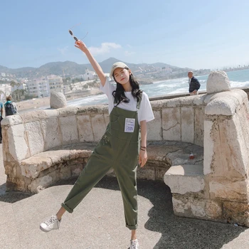 

Summer New Overalls Fashion Korean Version of the Bib Pants Trend Women Denim Jumpsuits Size S-XL