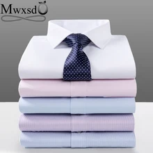 Марка mwxsd мужские рубашки мужские Длинные рукава рубашка в деловом стиле мужской полосатый рубашка в клетку