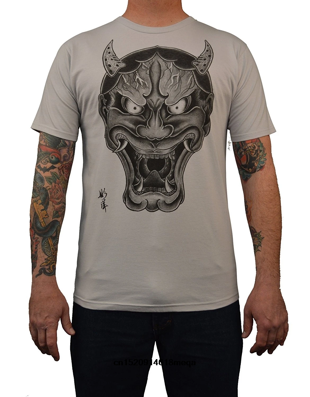 

t shirt Men's OG Hannya Japanese Demon Mask Traditional Tattoo Art T-Shirt