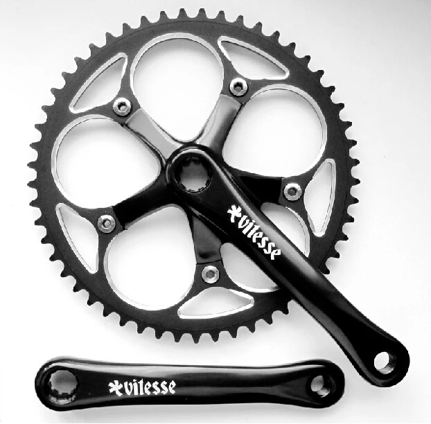 Vitesse 53T Aluminium crankset ISIS splined crank kit Single speed