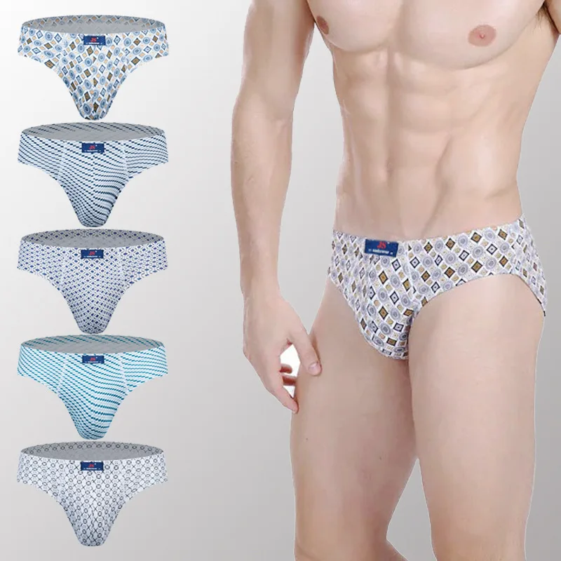 Wholesale Men Cotton Briefs U Convex Print Healthy Comfortable
