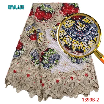 

Guipure Lace Fabric 2019 African Wax Lace With Stones High Quality Guipure Wax Lace Fabric For Nigerian Wedding 5yards PGC1399B