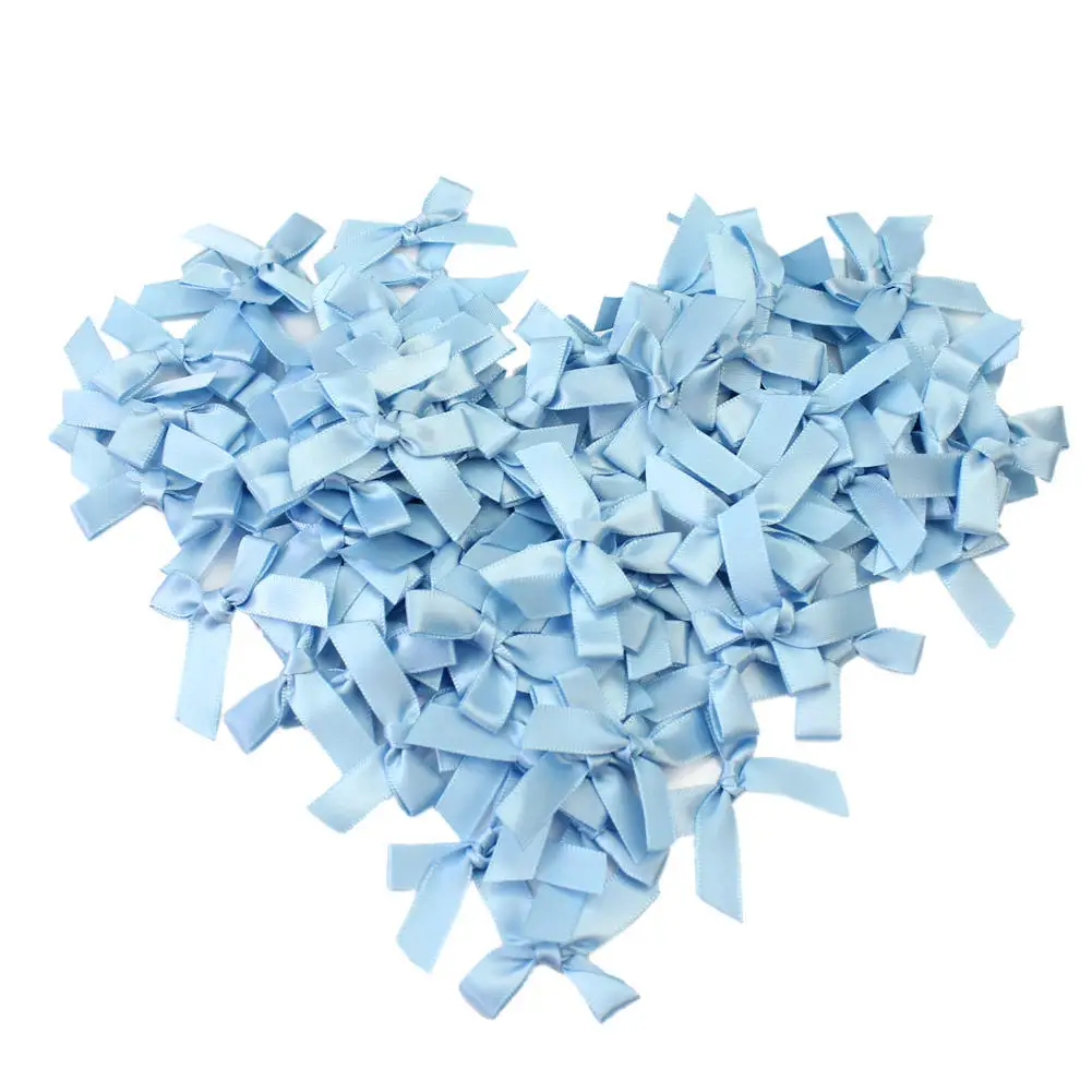 

100Pcs Satin Ribbon Bow For Scrapbooking Card-making Craft Sewing DIY Accessories Wedding Birthday Party Decor ribbon bow