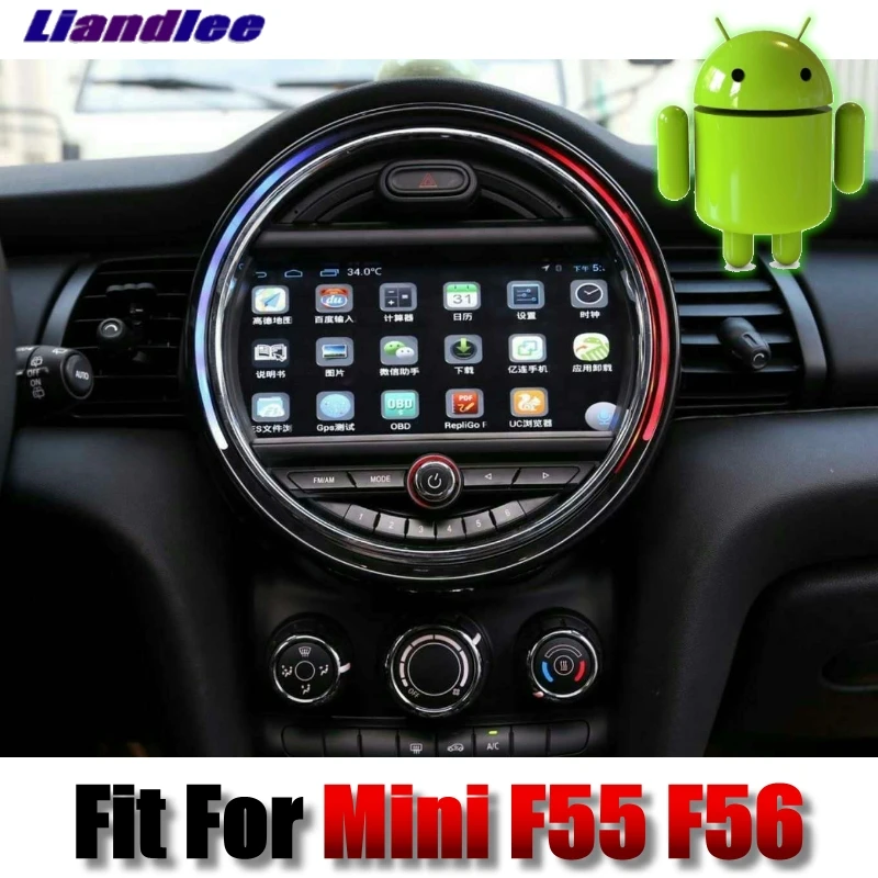 Для Mini One Cooper Hatch One F55 F56~ Android система " Автомобильная Мультимедийная Кнопка iDrive Автомагнитола Navi gps 4G навигация