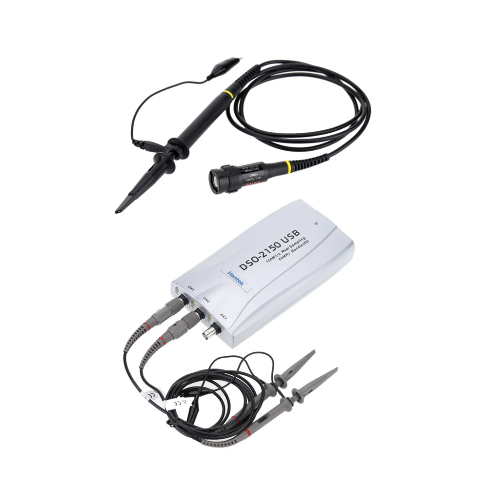 

Hantek Dual Channel PC USB Digital Storage Oscilloscope 60MHz+P4100 High Voltage Oscilloscope Probe 2KV 100:1 Test Probe