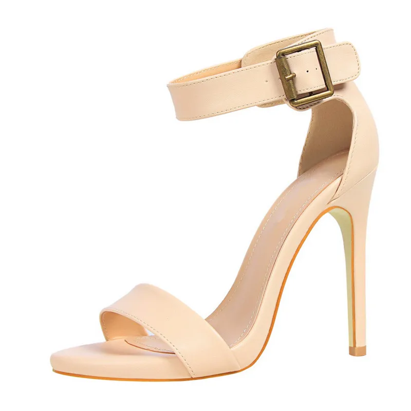 

2019 Summer Fashion Woman Thin Heels Sandals Narrow Band Cover Heel Sexy Nightclub Hollow Wedding Sandals DS-C0207