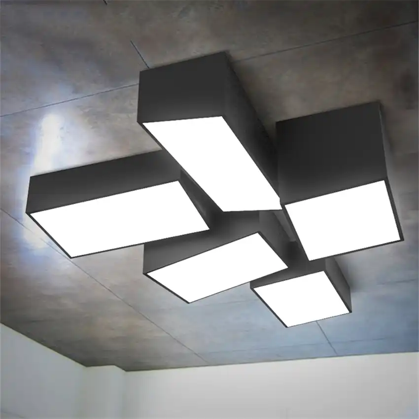 Modern Led Ceiling Lamps Black White Kitchen Dining Bar Ceiling