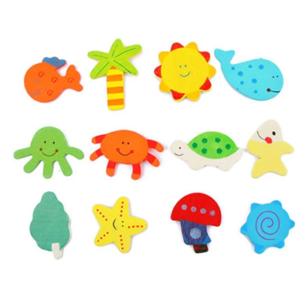 12 قطعة/مجموعة الملونة طفل الطفل الخشب الكرتون مغناطيس الثلاجة الطفل لعبة تعليمية المنزل ديكور P20 12 قطعة/مجموعة الملونة طفل الطفل الخشب الكرتون مغناطيس الثلاجة الطفل لعبة تعليمية المنزل ديكور P20