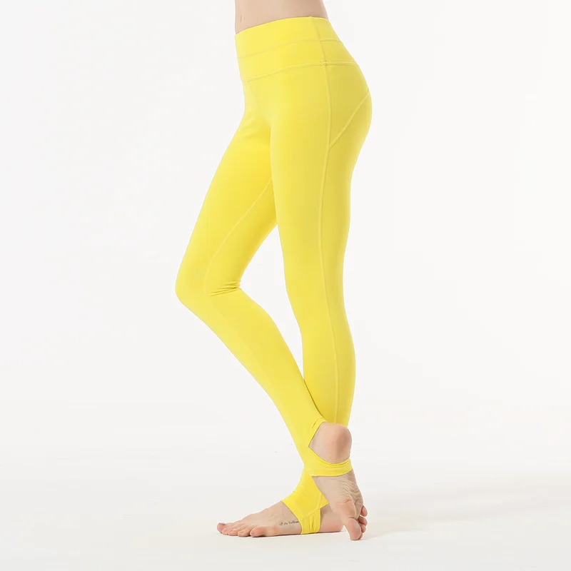 Желтые штаны для йоги, женские желтые трико для спортзала, желтые спортивные розовые штаны для йоги, лоскутные женские штаны для фитнеса, Леггинсы для йоги - Цвет: Step on foot