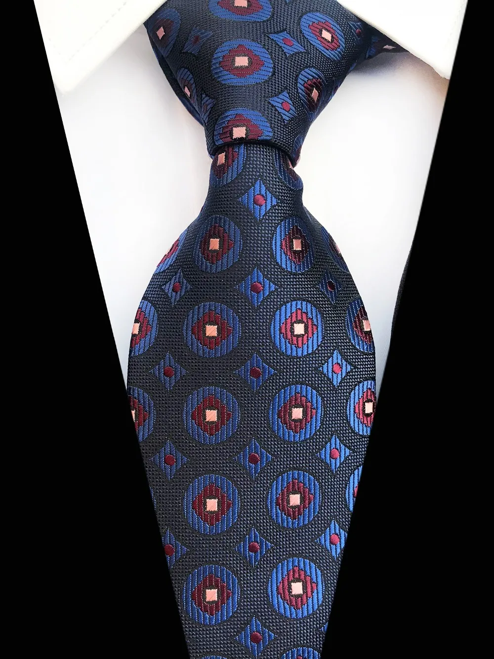 

New Design 8cm Men Formal Tie Geometric Plaids Personality Necktie