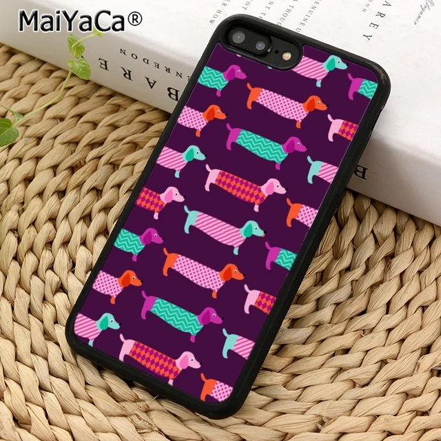 MaiYaCa Purple Dachshund Wiener Dogs Phone Case Cover For iPhone 5 6s 7 8 plus 11 pro X XR XS max Samsung S6 S7 S8 S9 S10 |
