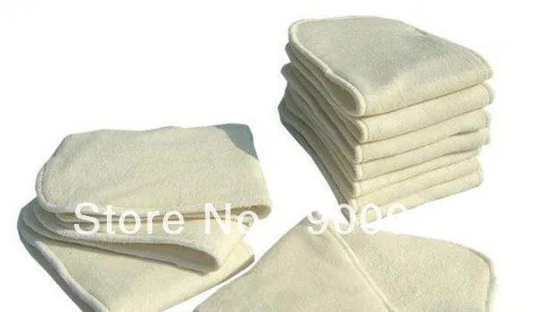 

Free Shipping Natural Fiber Bamboo Terry 100pcs 4 Layers Pure Washable Baby Cloth Diaper High Quality Organic Nappy inserts