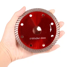 105*1,0*20 мм алмазный режущий диск пильный диск непрерывный Turbo алмазный диск с 8 охлаждающими отверстиями 20 мм Внутренний HoleH52
