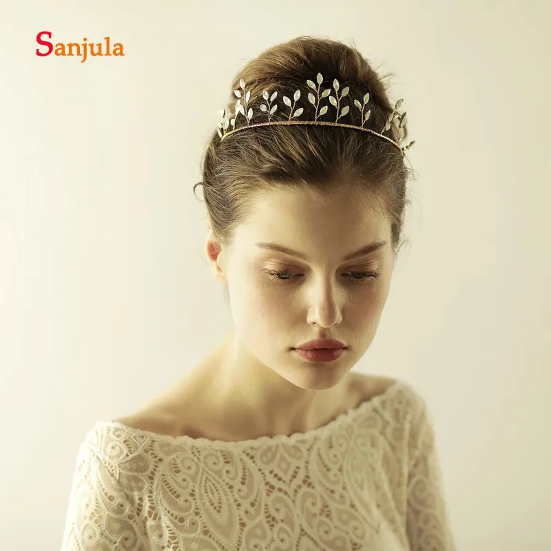 Золотистые/Серебристые оголовье кристаллы очаровательные свадебные аксессуары для волос корона для девочек Обручение головной убор bijoux de