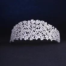 Ободки для волос модные женские свадебные головные уборы с кубиком циркония свадебные аксессуары для волос головной убор свадебные диадемы для волос