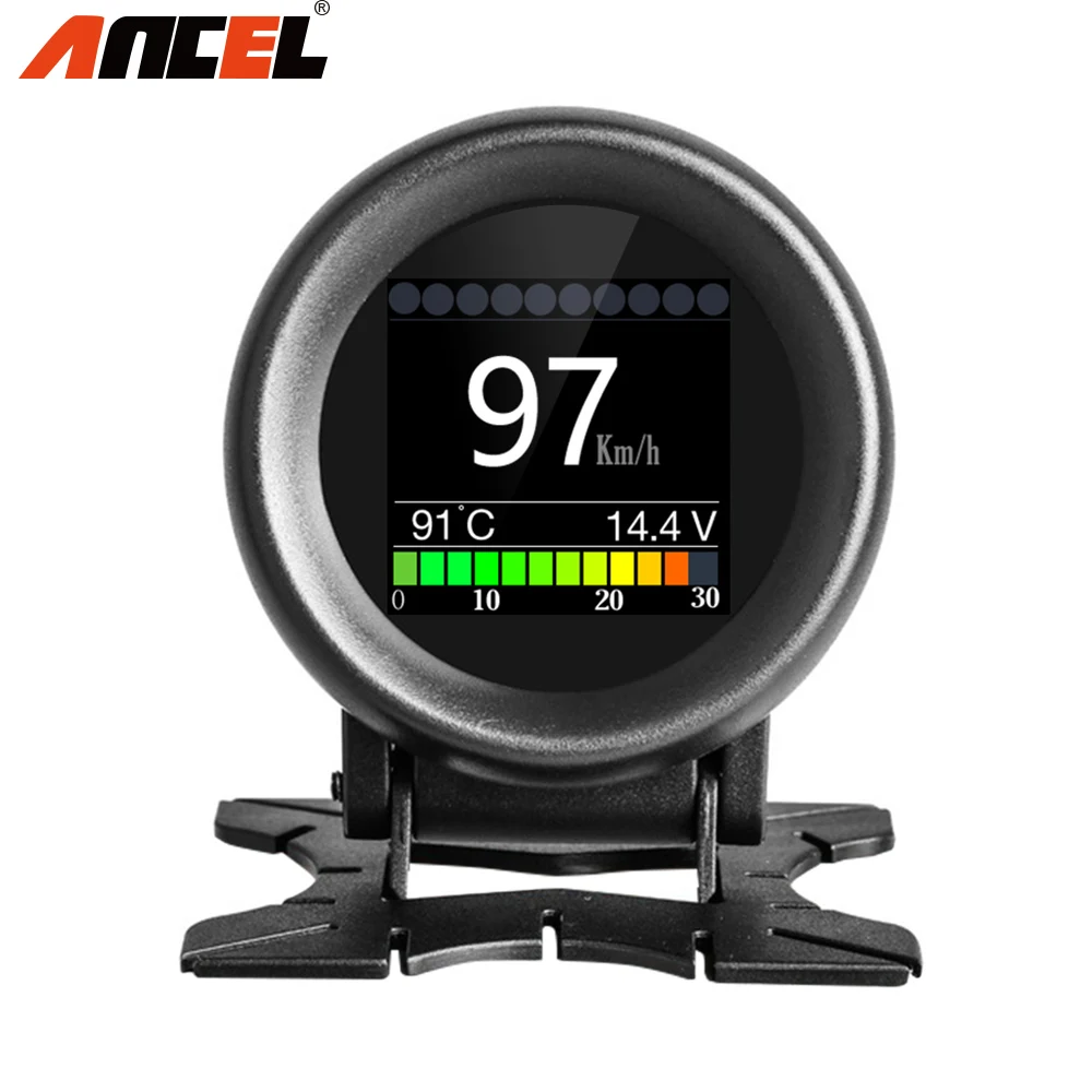 

Ancel A205 On-board Computer For Car OBD2 Digital HUD Fuel Consumption Meter Water Temperature Over Speed Alarm Head Up Display