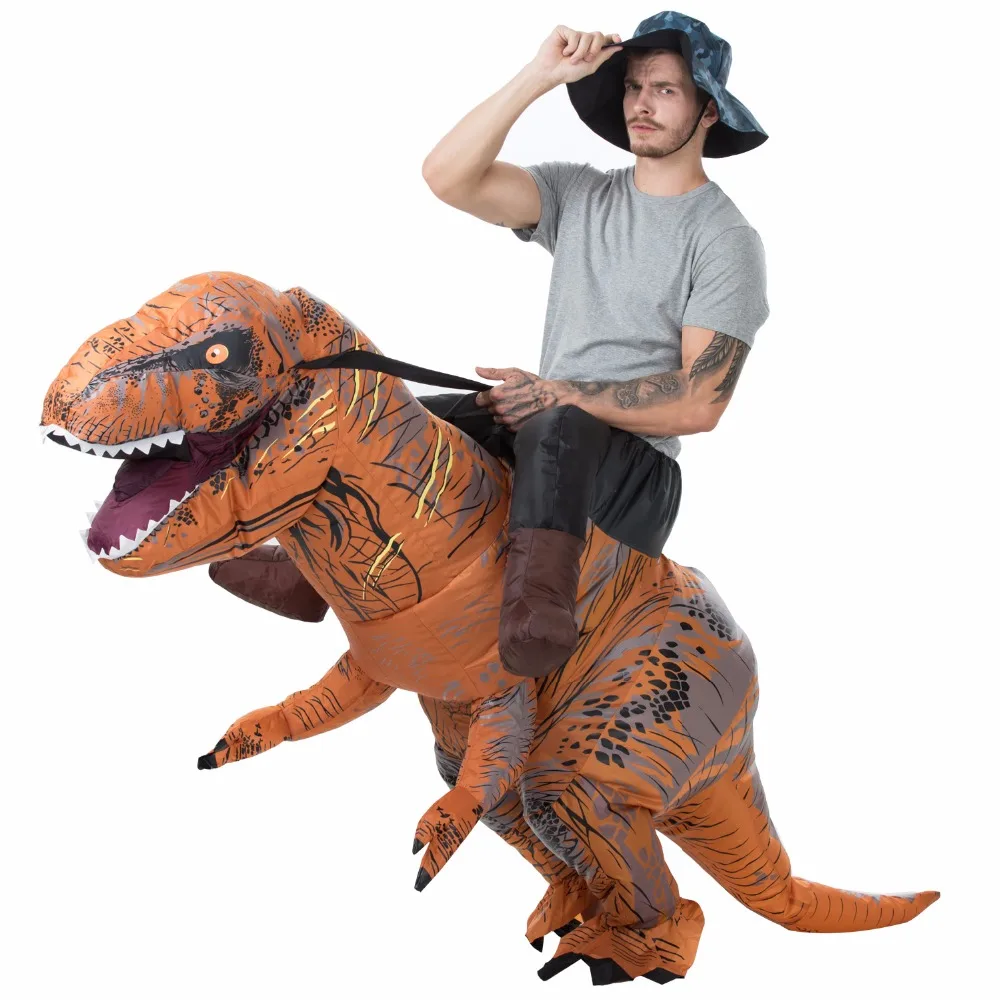 Пурим T REX Костюм надувной динозавр костюм Blowup карнавал Хэллоуин взрослый