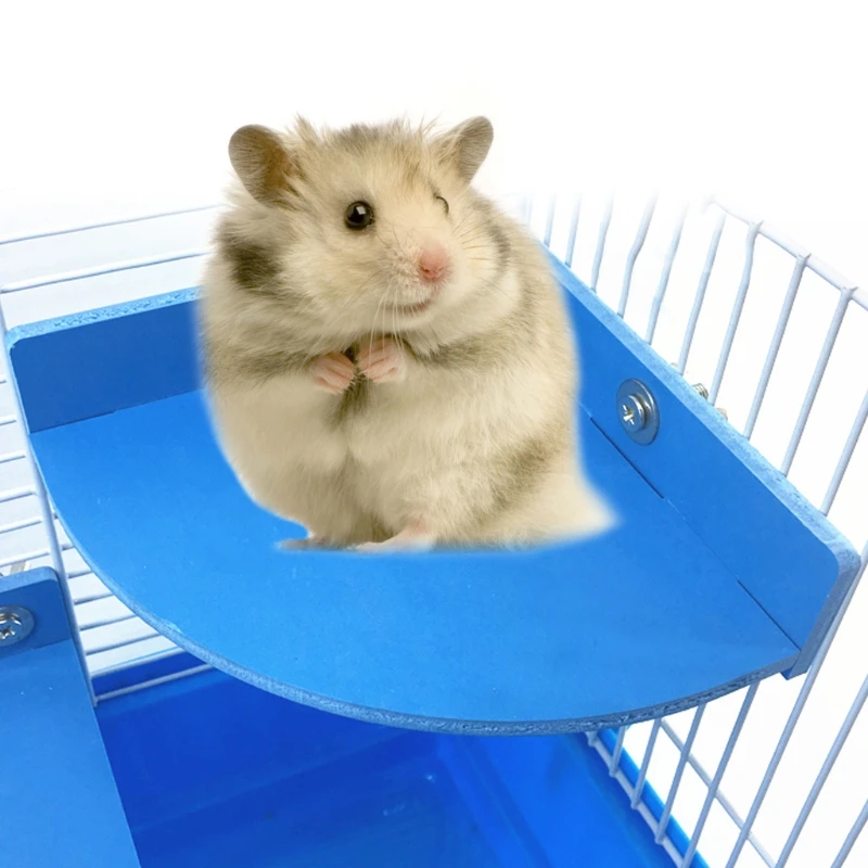 

Hamster Platform Perch Pet Parrot Stand Rack Toys Rat Squirrel Springboard Cage