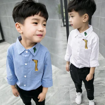 

Teenage Boys Shirts Long Sleeve Turn Down Collar Shirt For Boys White Kids Teen Clothes