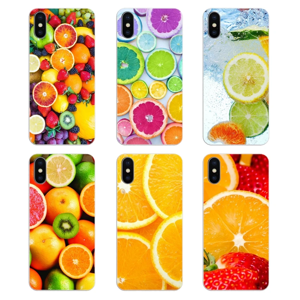 Citrus Fruit wallpaper Silicone Phone Shell Cover For Apple iPhone 4 4S 5 5S 5C SE 6 6S 7 8 X XR XS Plus MAX |