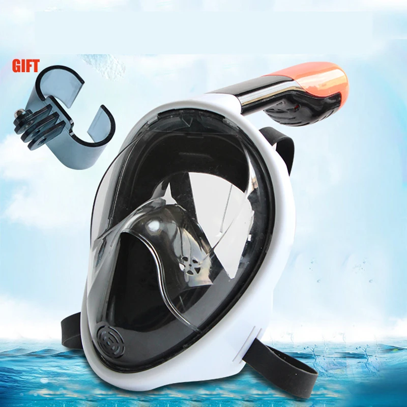 

2018 Full Face Snorkeling Masks Diving Mask underwater fold Anti-fog Anti-Leak Swimming mask Snorkel Scuba GoPro Adult