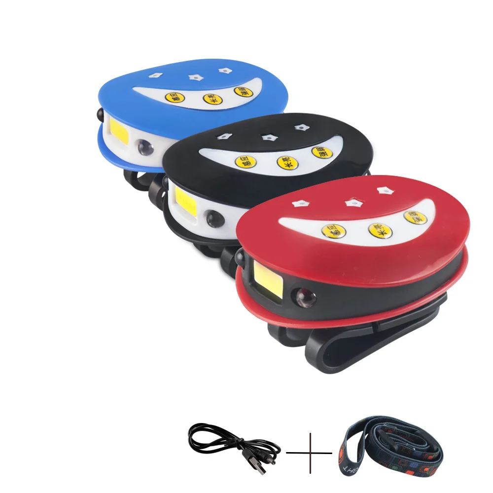 

COB headlights mini portable head light outdoor camping home emergency rechargeable head lamp intelligent sensor headlamp