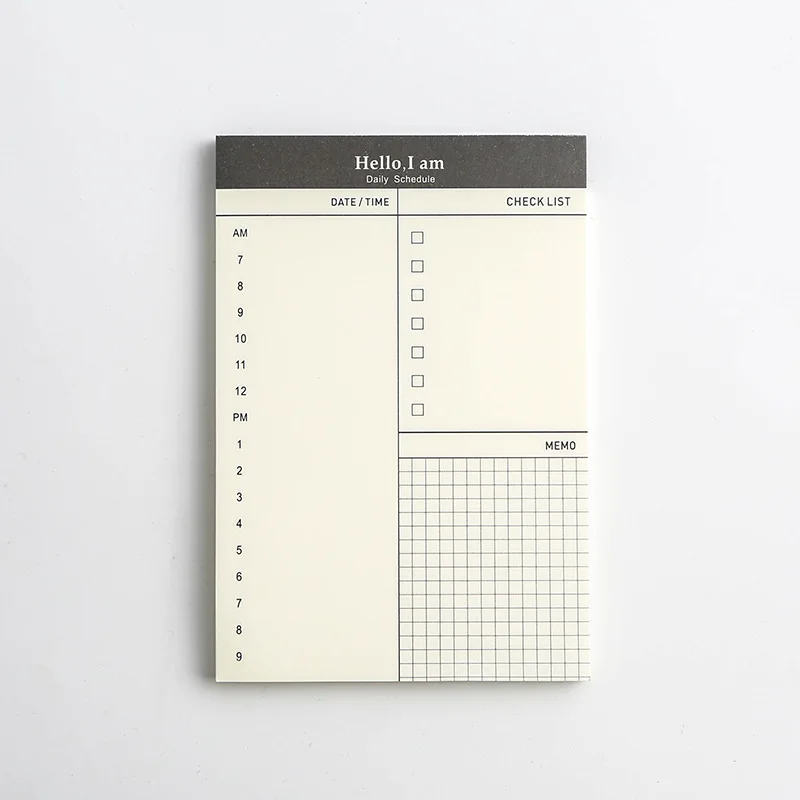 1pc Student Stationery Day Plan Notebooks Can Tear Notepads Business Office Schedule Book 52 Sheets Message Books Daily Planner