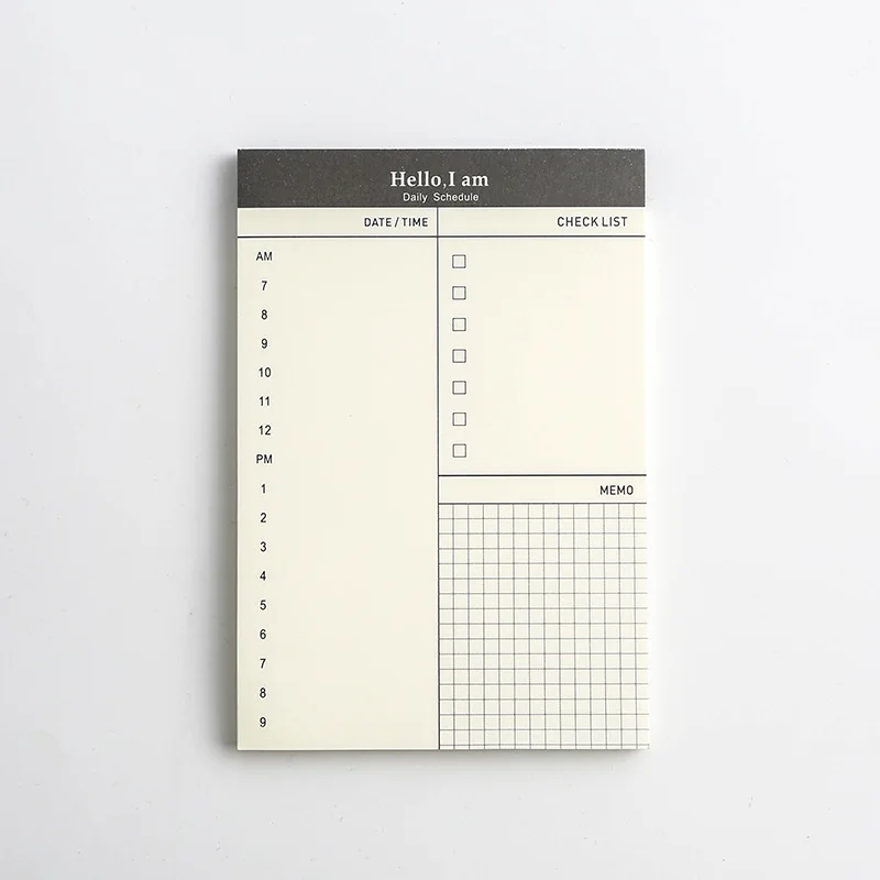 

1pc Student Stationery Day Plan Notebooks Can Tear Notepads Business Office Schedule Book 52 Sheets Message Books Daily Planner