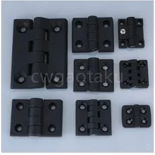 10 unids/set negro Color Nylon plástico bisagra de tope para caja de madera muebles accesorios del armario eléctrico