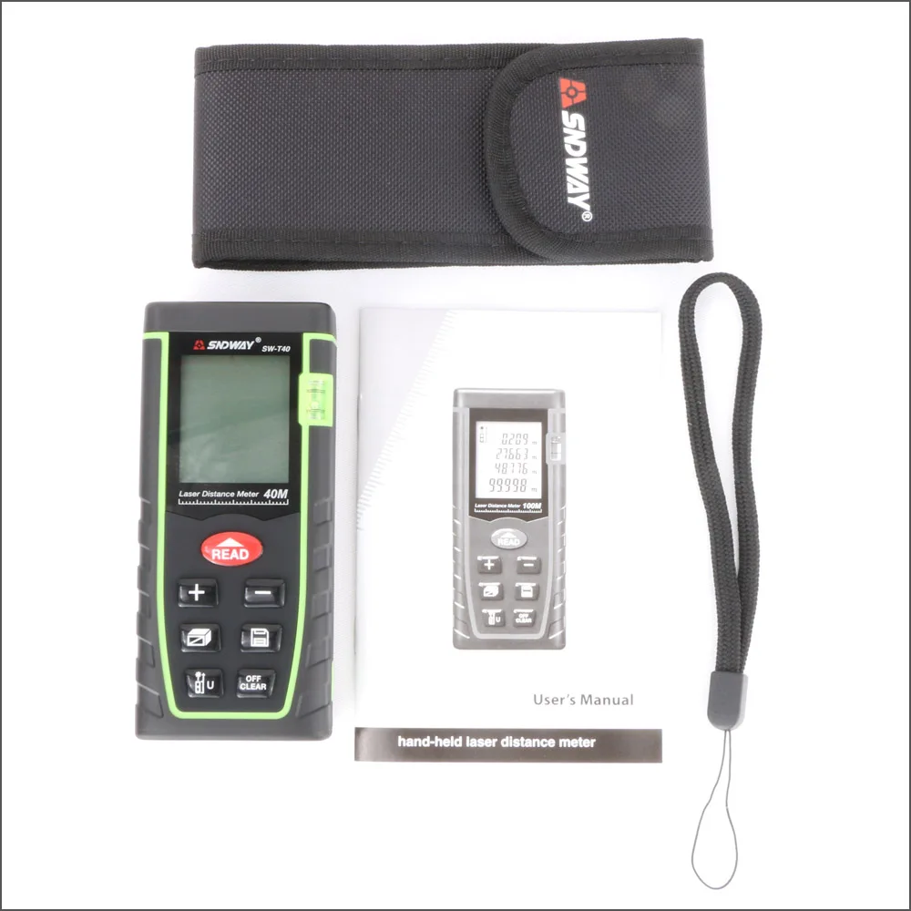 SNDWAY Laser Rangefinder Distance Meter Range Mesurment Tool Device Finder Mini Digital Meater Laser Distance Sensor SW-T40 SNDWAY Laser Rangefinder Distance Meter Range Mesurment Tool Device Finder Mini Digital Meater Laser Distance Sensor SW-T40