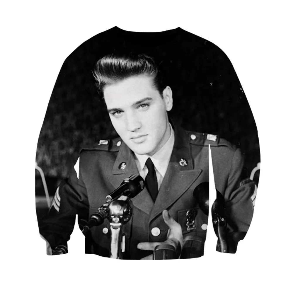 

Elvis Sweatshirts Men's 2019 Women 3D print Sweatshirt Male Streetwear hip hop Fashion Handsome clothes men 2018 long sleeves