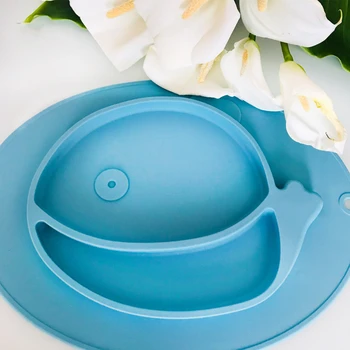 

Baby Silicone Plate BPA Free Non Slip Solid Feeding Bowls Plates Suction Children Tableware Food Containers Kids Dishes O