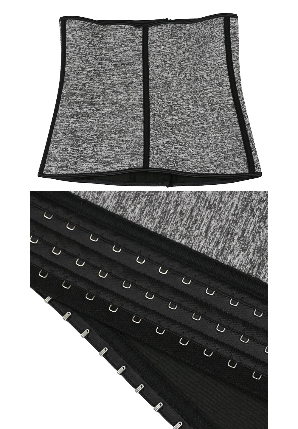 1650_01 Atbuty 9 Steel Boned Waist Trainer Corset Sweat Hot Underbust Control Tummy Loss Weight Body Shaper for Women (9)