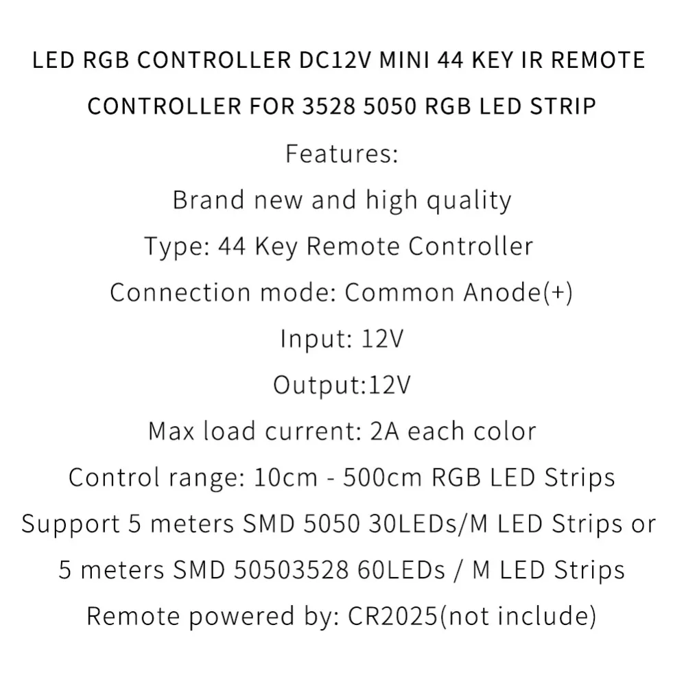 Светодиодный ИК Мини-44/24key Управление; Вход DC12V дистанционного Управление Диммер для 3528 5050 Светодиодная лента RGB светодиодный лента