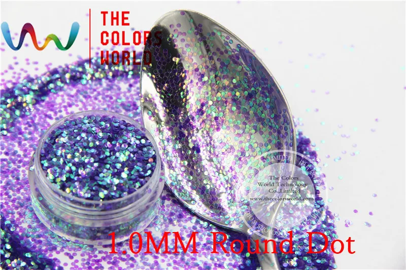 

TCR06 American Fantasy Iridescent Purple color glitter dust Round Dot Shape for nail Art or other DIY decoration