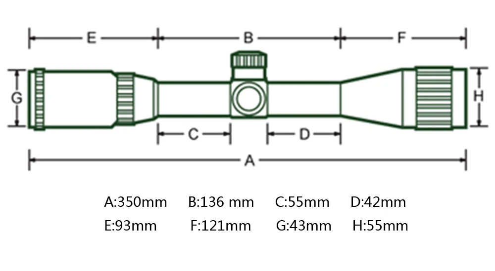 Ohhunt 4-16X40 AO прицелы для охоты 1 дюймов трубка охотничий прицел красный зеленый с подсветкой Оптический прицел