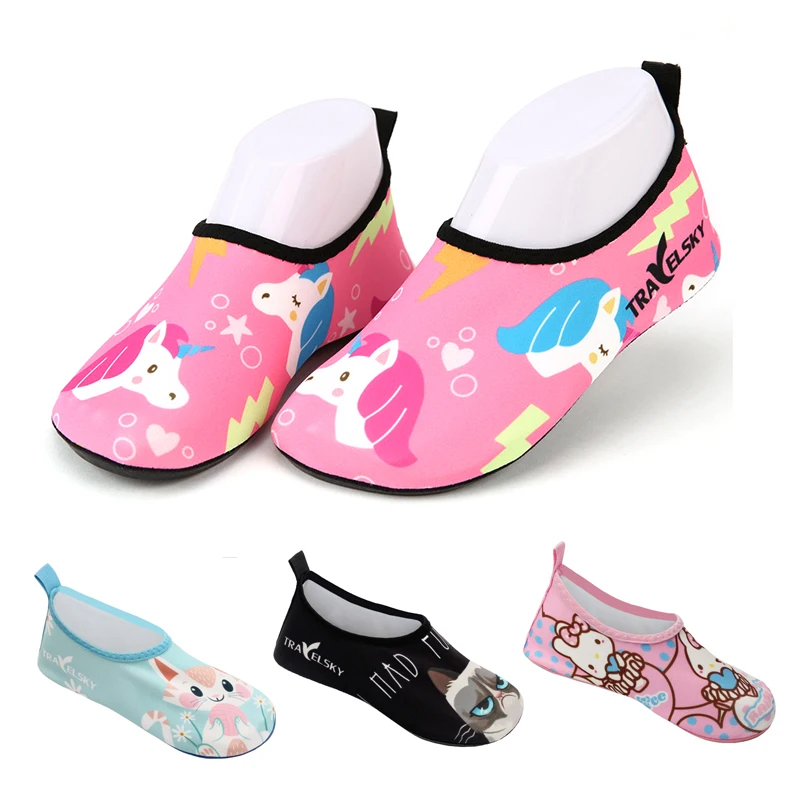 

Kids Unicorn Shoes Girls Beach Slippers Children Water Shoes For Swimming Toddler Flip Flops Baby Sandals For Girls 26-35