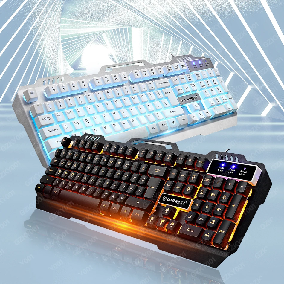 Проводная игровая клавиатура с подсветкой Игровая USB мультимедийная Подсветка 104