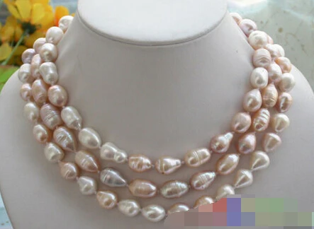 

1135 WHITE PINK DRIP FRESHWATER CULTURED PEARL NECKLACE